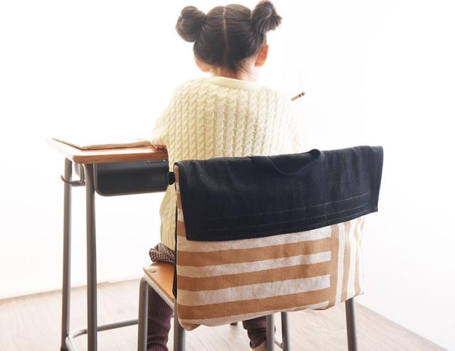 クロリ学習帆布 クロリガクシュウパンプ 帆布とデニムの 防災頭巾カバー カフェラテストライプ ベビー 赤ちゃん 子育て 育児【送料無料】