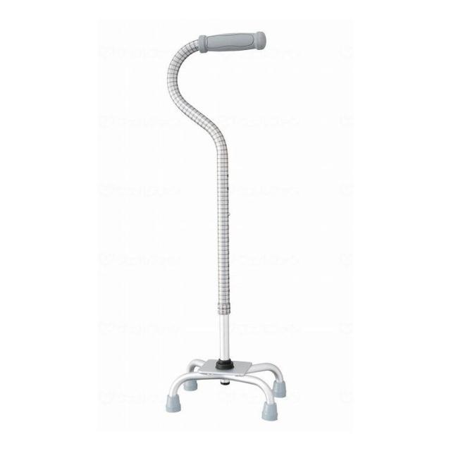 幸和製作所 テイコブ アルミ製4点杖 チェックブラウン【送料無料】