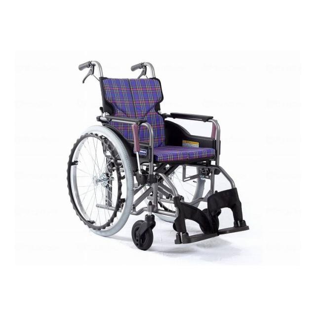 カワムラサイクル モダンAstyle 背折れ自走用 KMD A22 40 H 紫チェック(A11) 座幅40 前座45cm KMD-A22-40-H(代引不可)【送料無料】