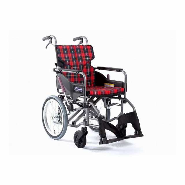 カワムラサイクル モダンAstyle 背折れ介助用 KMD A16 40 M 赤チェック(A10) 座幅40 前座43cm KMD-A16-40-M(代引不可)【送料無料】