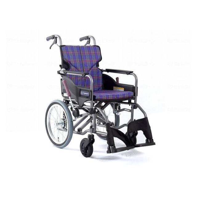 カワムラサイクル モダンAstyle 背折れ介助用 KMD-A16-42-SH 紫チェック(A11) 座幅42-前座47cm 車いす 車椅子 車イス キャリー 車 移動 介護 補助(代引不可)【送料無料】の通販は