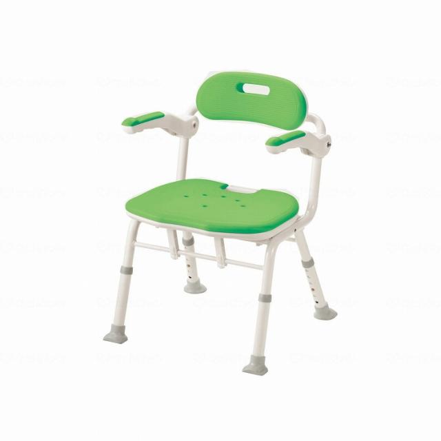 アロン化成 折りたたみシャワーベンチ ISフィット グリーン(代引不可)【送料無料】の通販は