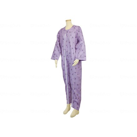 幸和製作所 テイコブ エコノミー上下続き服 花柄パープル L UW01PP-L(代引不可)【送料無料】の通販は