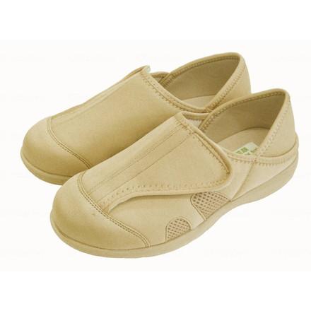 神戸生絲 「あし笑顔」かかとが踏めるルームシューズ ベージュ M KT-1(代引不可)【送料無料】の通販は 5,057円