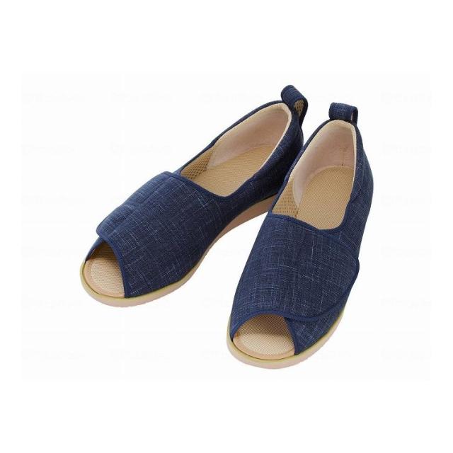 徳武産業 オープン和(なごみ) 紺 左S 右3L 1026(代引不可)【送料無料】の通販は 6,370円