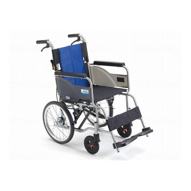 ミキ BAL-R2 ベーシック車いす 介助型/ブルー(A-2)ナイロン/40 ブルー(A-2)ナイロン 40 CJ01145 517785_4619_400(代引不可)【送料無料】 25,130円