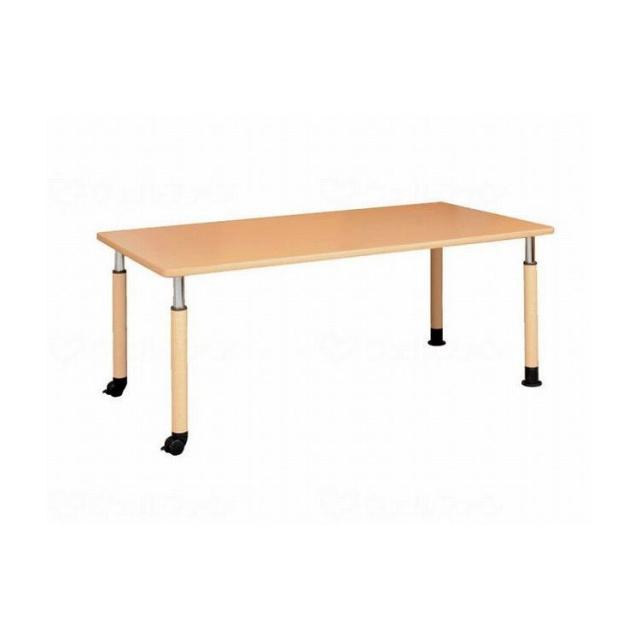 オフィス・ラボ 昇降式テーブル 4Rタイプ キャスター付き 角型/ナチュラル/90×90(cm) 4R-0909K-C ナチュラル 90×90(cm) 1台 582090 1043 12793(代引不可)【送料無料】
