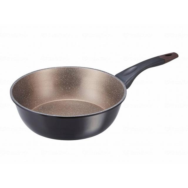 1個 竹原製缶 IHダイヤモンドゴールドマーブル深型フライパン 26cm 26cm ST-226D 784111 10559(代引不可)【送料無料】