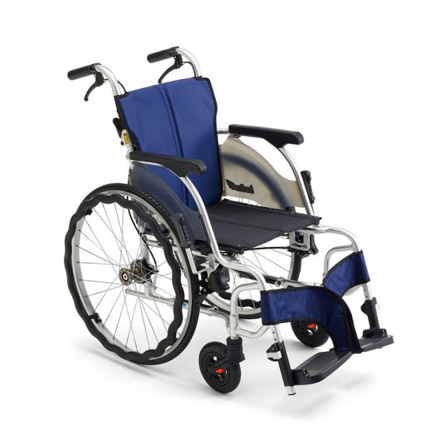 ミキ 車椅子 自走式 CRT-SGシリーズ ワンハンドブレーキ自走CRT-SG-5 A-16紺 40 517717 8061 400(代引不可)【送料無料】