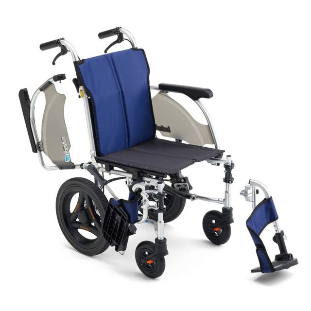 ミキ 車椅子 介助式 CRT-SGシリーズ ワンハンドブレーキ介助CRT-SG-8 A-16紺 42 517742 8061 420(代引不可)【送料無料】