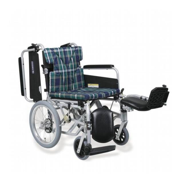 カワムラサイクル 簡易モジュール介助 中床KA816エレベーティング機構 緑チェック(代引不可)【送料無料】
