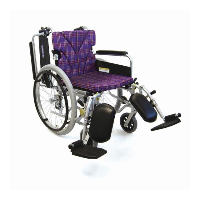 カワムラサイクル 簡易モジュール自走 高床KA822エレベーティング機構 紫チェック(A11)(代引不可)【送料無料】