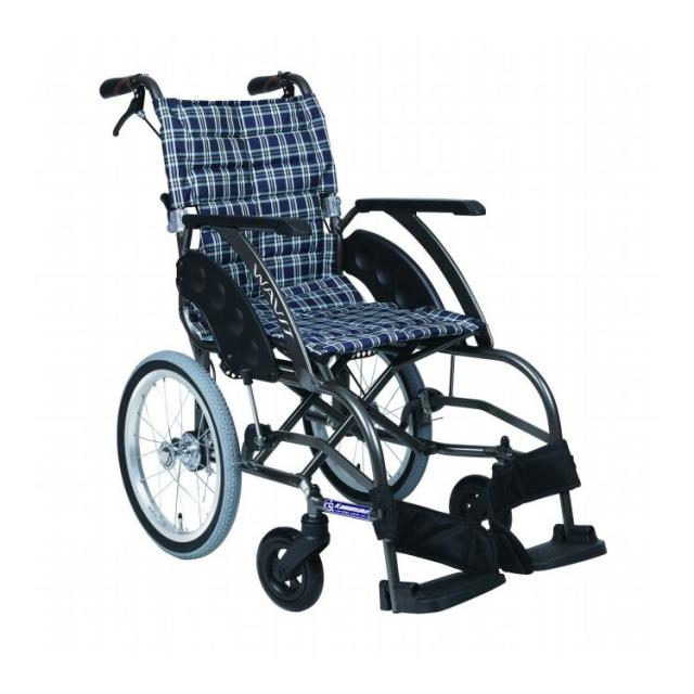 カワムラサイクル WAVIT エアタイヤ軽量介助 WA16-40A 濃紺チェック(代引不可)【送料無料】