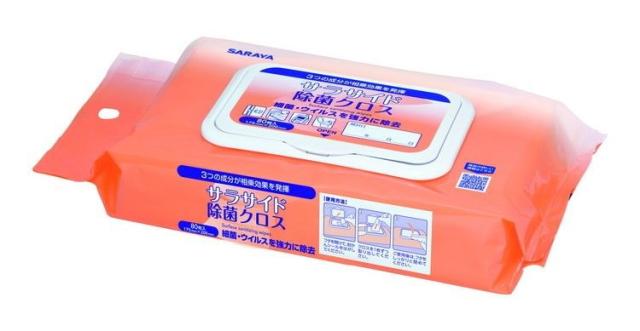 【単品5個セット】サラヤ サラサイド除菌クロス 80枚ピロータイプ ケース 30個入り 51686 975221 1008 22546(代引不可)【送料無料】_1