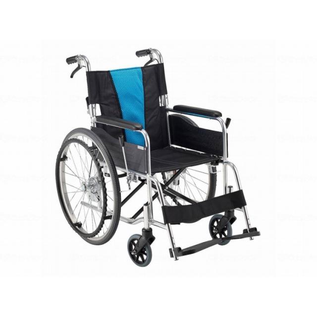 マキテック 車いすユアーズ/黒/ブルー/-(代引不可)【送料無料】