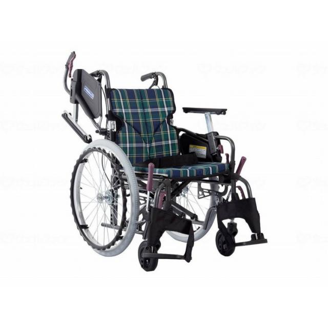 カワムラサイクル モダンCstyle 自走用 22インチ中・高床/緑チェック(A9)/座幅40-前座43cm(代引不可)【送料無料】