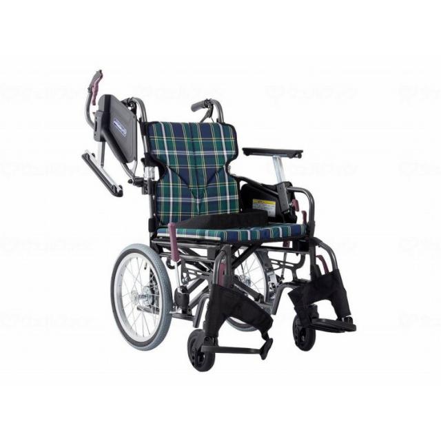 カワムラサイクル モダンCstyle 介助用 16インチ中・高床/緑チェック(A9)/座幅42-前座45cm(代引不可)【送料無料】