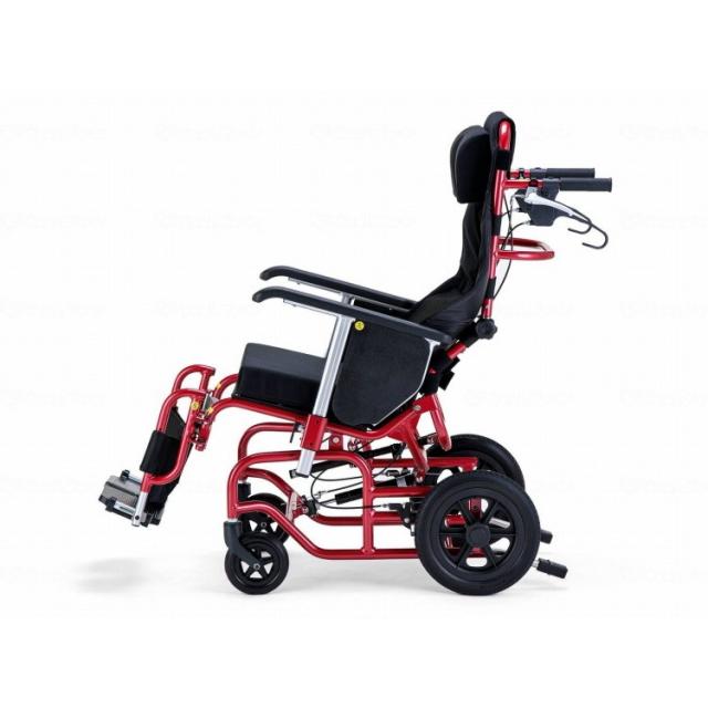 カルバオン 車いすemigoIII エレベーティング仕様/レッド/400幅(代引不可)【送料無料】