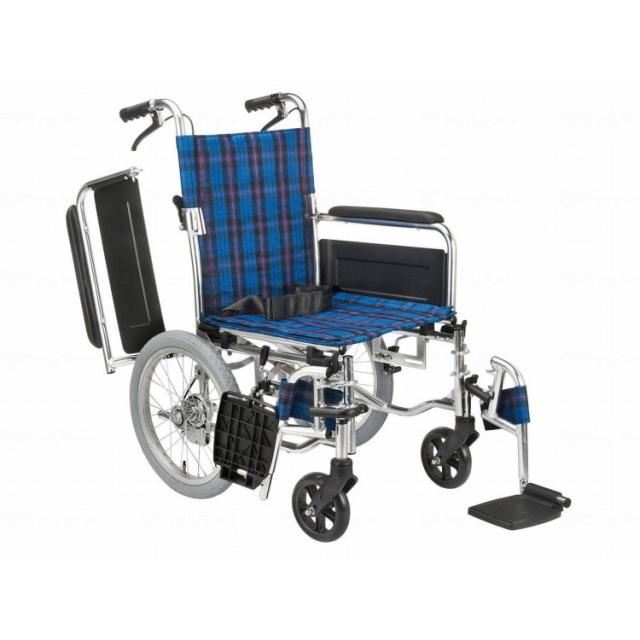 マキテック 多機能 介助式(セレクト70)KS70/NCネイビーチェック/座幅40-前座43cm(代引不可)【送料無料】