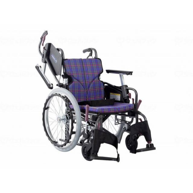 カワムラサイクル モダンCstyle 自走用 20インチ低床/紫チェック(A11)/座幅38-前座38cm(代引不可)【送料無料】