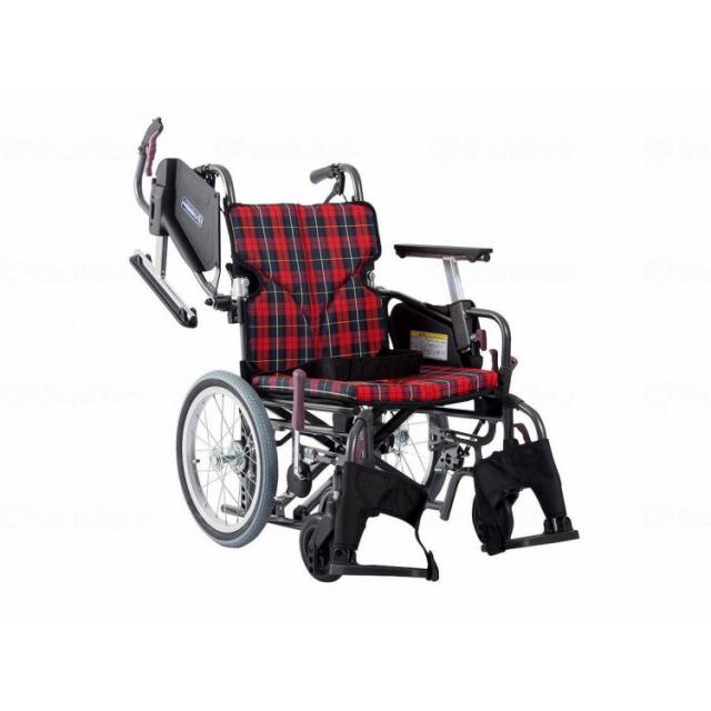 カワムラサイクル モダンCstyle 介助用 16インチ低床/赤チェック(A10)/座幅38-前座38cm(代引不可)【送料無料】