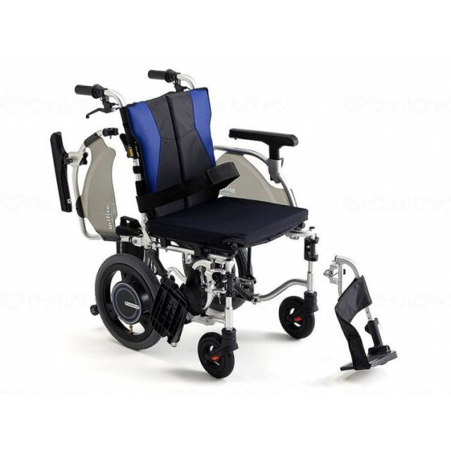 ミキ 電動車いす介助型 ミライト・ウイング CRT-ES-4/A-16紺/40(代引不可)【送料無料】