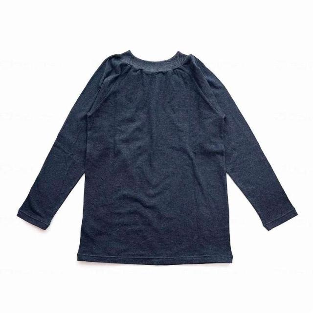ラック産業 綿ストレッチ 着脱名人 前後なし長袖シャツ/ネイビー/Free3(代引不可)【送料無料】
