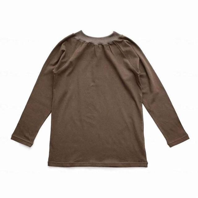 ラック産業 綿ストレッチ 着脱名人 前後なし長袖シャツ/ブラウン/Free2(代引不可)【送料無料】