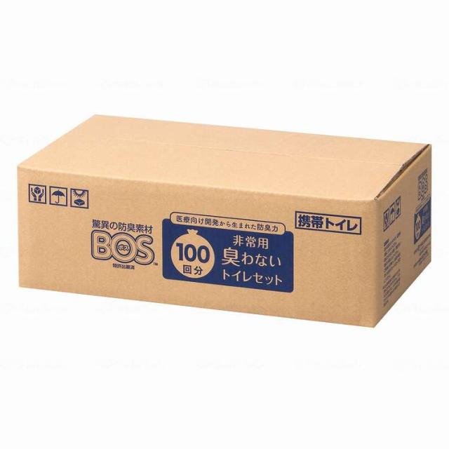 クリロン化成 BOS非常用臭わないトイレセット/箱/100回分(代引不可)【送料無料】