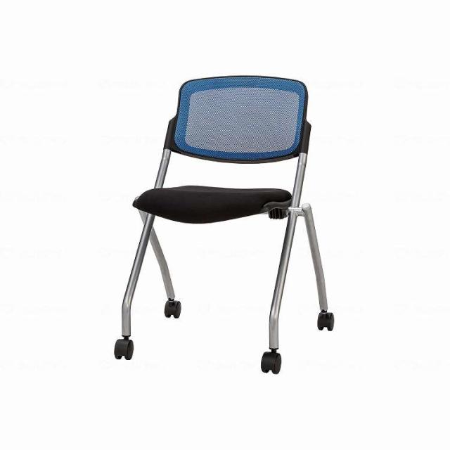 【法人限定】 井上金庫販売 平行スタックチェア メッシュ/ブルー/-(代引不可)【送料無料】