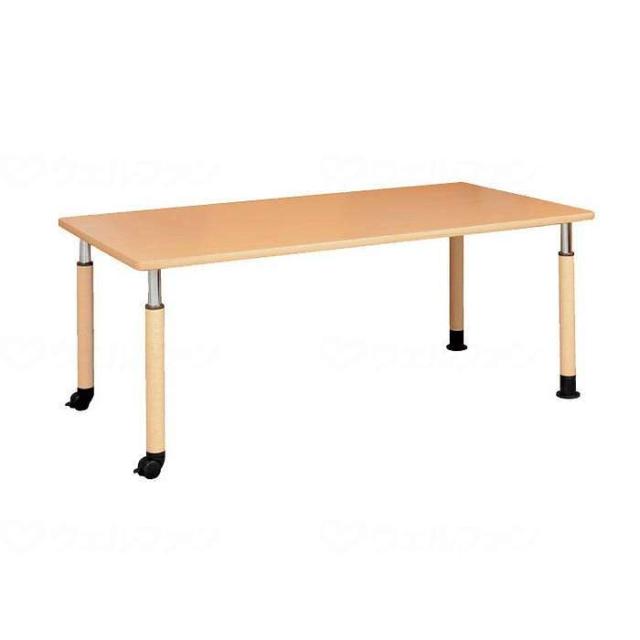 オフィス・ラボ 昇降式テーブル 4Rタイプ キャスター付き 角型/ナチュラル/160×60(cm)(代引不可)【送料無料】