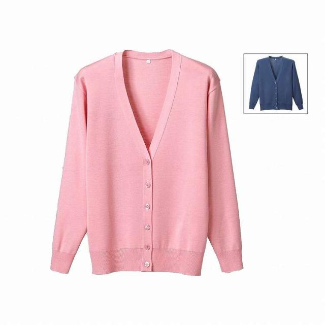 ディーフェイズ 抗ピル長袖カーディガン/オリエンタルネイビー/M(代引不可)【送料無料】