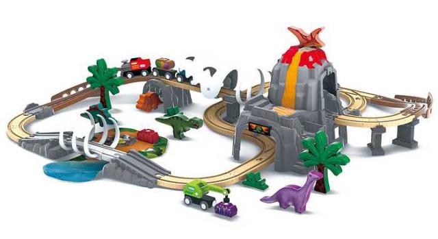 カワダハペ 恐竜レールデラックスセット(代引不可)【送料無料】