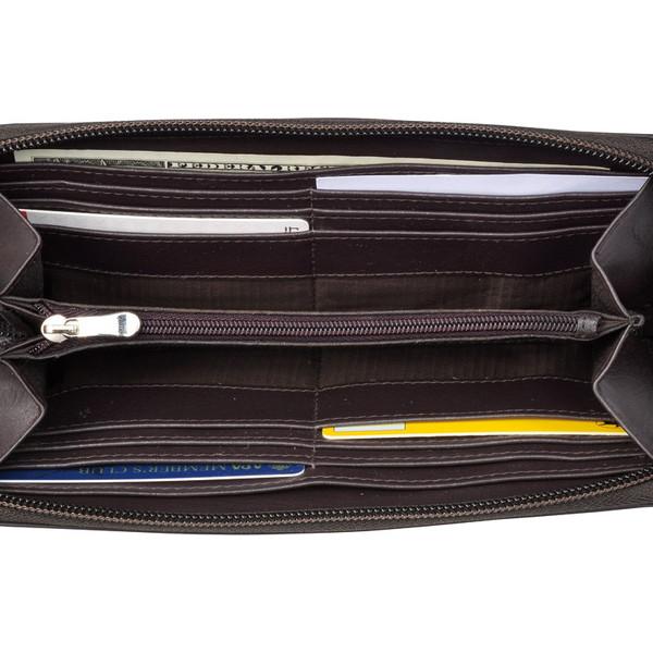 マレリー 紳士ラウンドファスナー財布 チョコ MPC2080【送料無料