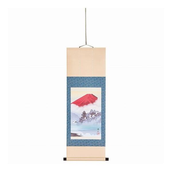 鈴村秀山 掛軸「赤富士飛翔」 12568【送料無料】の通販は 8,440円