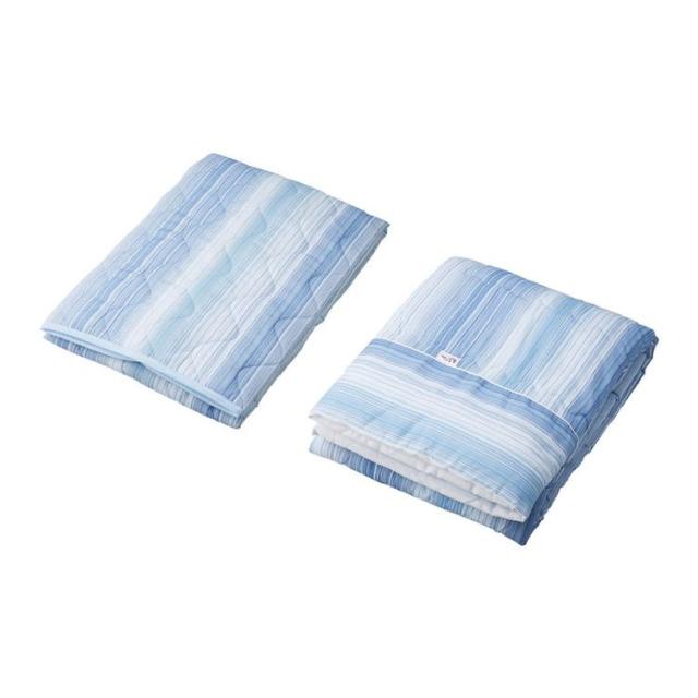 高島ちぢみ サラッと快適 肌布団&敷パッド TK2215BL【送料無料】の通販は