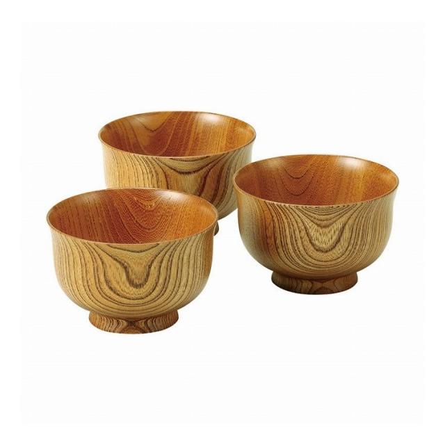 2個セット 椀 木製 シンプル 山中漆器 モダン 伝統工芸 樫 喜八工房  送料無料 山中漆器 にっぽんの木 3.6欅椀ペア 羽反（木製 セット