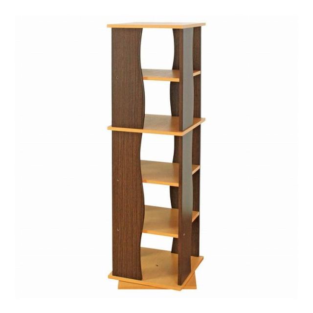 回転式木製ラック5段 MRK-120BR人気 おすすめ インテリア 雑貨 洋風 楽天市場】回転式木製ラック5段 収納 収納家具 リビング収納