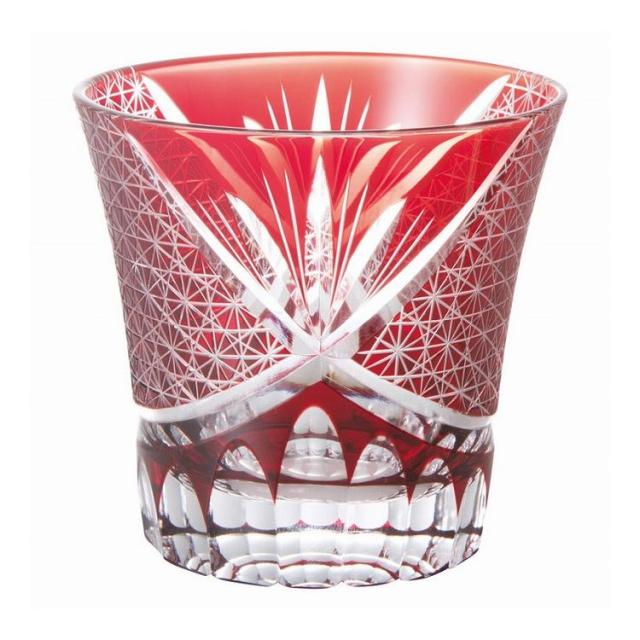 吉兆切子フリーグラス1P 銅赤 2490049(代引不可)【送料無料】の通販は