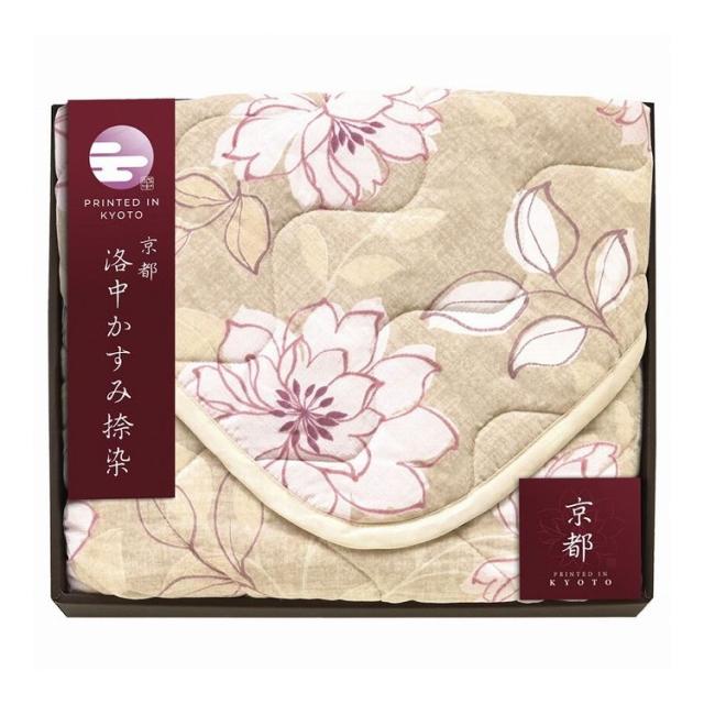 京都 洛中かすみ捺染 敷パッド ベージュ KSG13100-BE(代引不可)【送料無料】の通販は