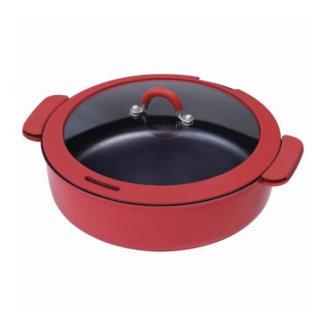 ToMay IH対応2WAYマルチパン24cm レッド RB-1721(代引不可)【送料無料】の通販は 8,701円