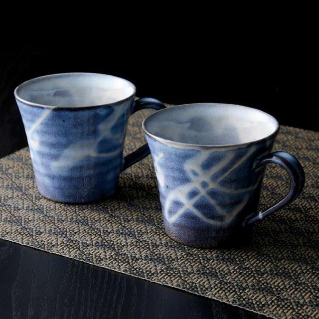 萩焼 萩藍ペアマグカップ 14-40(代引不可)【送料無料】