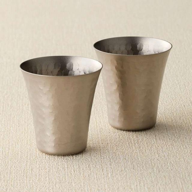 食楽工房 霞 チタン冷酒カップ2PCセット TW-12(代引不可)【送料無料】