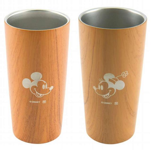 ディズニー 木目真空タンブラーセットミッキー&ミニー 82115(代引不可)【送料無料】