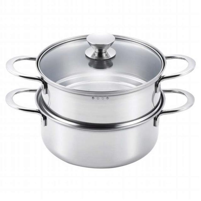 ルチェンテ IH対応二段蒸し器20cm LU-20M(代引不可)【送料無料】