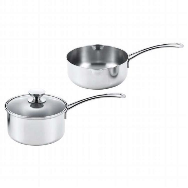 ルチェンテ IH対応行平鍋18cm&amp;片手鍋16cm LU-34YK(代引不可)【送料無料】