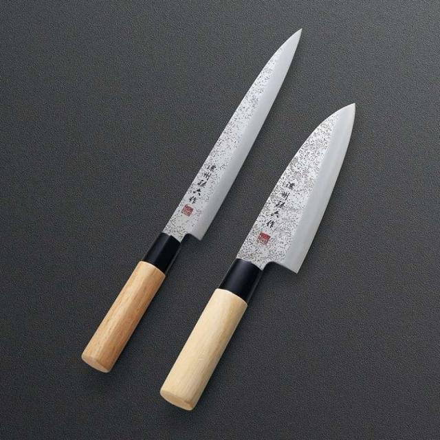 濃州孫六作 梨地和包丁2点セット A-80IDS(代引不可)【送料無料】