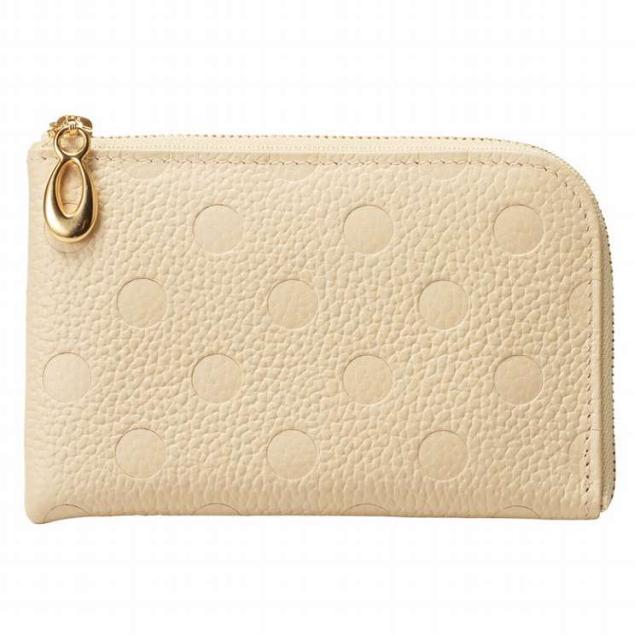 姫路レザー 牛革L字ファスナーミニ財布 MYG19100-IV アイボリー(代引不可)【送料無料】