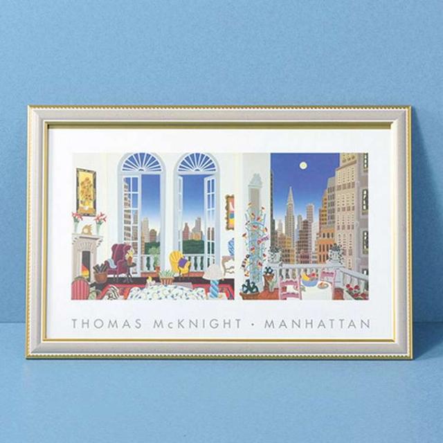 トーマス・マックナイト ワイドポスター額 MANHATTAN 18461(代引不可)【送料無料】