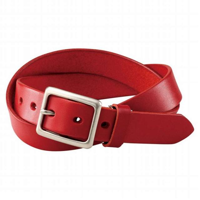 made in underground osaka.japan 栃木レザー ベルト&キーホルダー OJ-2401 レッド(代引不可)【送料無料】